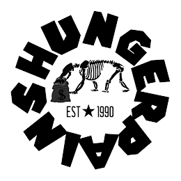 HUNGERPAINS EST 1990 logo