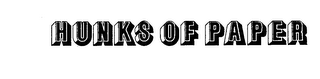 HUNKS OF PAPER logo