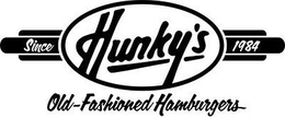 HUNKY'S OLD-FASHIONED HAMBURGERS SINCE 1984 logo