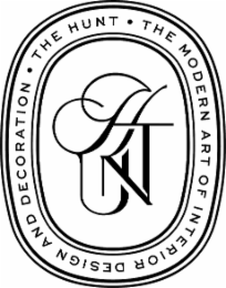 HUNT THE HUNT THE MODERN ART OF INTERIOR DESIGN AND DECORATION logo