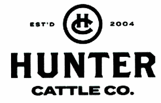 HUNTER CATTLE CO. EST'D 2004 HC logo