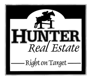 HUNTER REAL ESTATE RIGHT ON TARGET logo