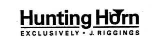 HUNTING HORN EXCLUSIVELY - J. RIGGINGS logo