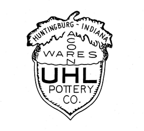 HUNTINGBURG - INDIANA ACORN WARES UHL POTTERY CO. logo