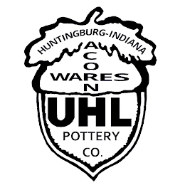 HUNTINGBURG - INDIANA ACORN WARES UHL POTTERY CO. logo