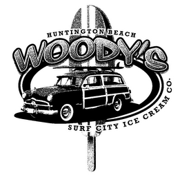 HUNTINGTON BEACH WOODY'S SURF CITY ICE CREAM CO. logo