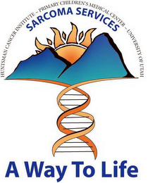 HUNTSMAN CANCER INSTITUTE PRIMARY CHILDREN'S MEDICAL CENTER UNIVERSITY OF UTAH SARCOMA SERVICES A WAY TO LIFE logo