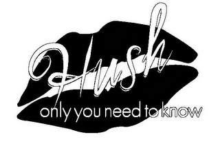 HUSH ONLY YOU NEED TO KNOW logo