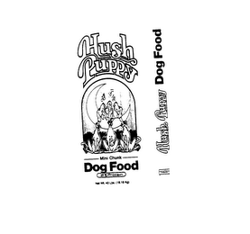 HUSH PUPPY DOG FOOD MINI CHUNK 21% PROTEIN NET WT. LBS. 18.18KG logo