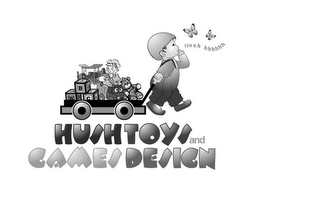 HUSH TOYS AND GAMES DESIGN logo