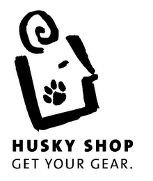 HUSKY SHOP GET YOUR GEAR. logo