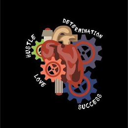 HUSTLE DETERMINATION SUCCESS LOVE logo