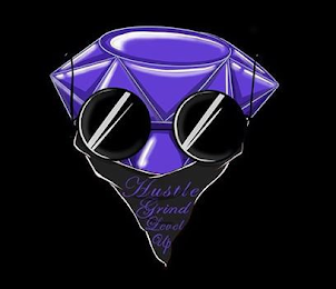 HUSTLE GRIND LEVEL UP logo