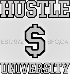 HUSTLE UNIVERSITY EST.1972 $ SFC, CA. logo