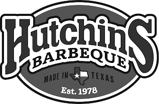 HUTCHINS BARBEQUE MADE IN TEXAS EST. 1978 logo