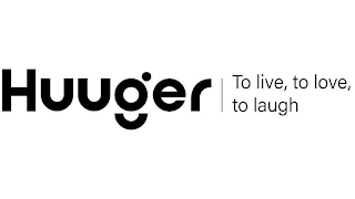 HUUGER| TO LIVE, TO LOVE, TO LAUGH logo