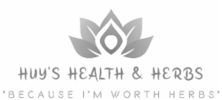 HUY'S HEALTH & HERBS "BECAUSE I'M WORTH HERBS" logo