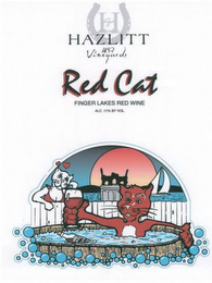 HV HAZLITT 1852 VINEYARDS RED CAT FINGER LAKES RED WINE ALC. 11% BY VOL. logo