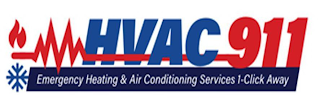 HVAC 911 EMERGENCY HEATING & AIR CONDITIONING SERVICES 1-CLICK AWAY logo