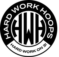 HWH HARD WORK HOOPS HARD WORK ON 3! logo