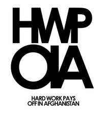 HWP OIA HARD WORK PAYS OFF IN AFGHANISTAN logo