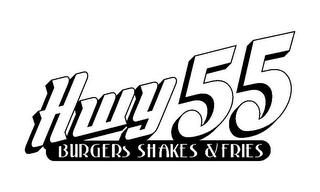 HWY 55 BURGERS SHAKES & FRIES logo