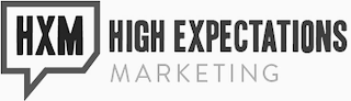 HXM HIGH EXPECTATIONS MARKETING logo