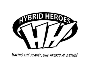HYBRID HEROES HH SAVING THE PLANET, ONE HYBRID AT A TIME! logo