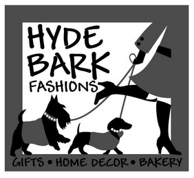 HYDE BARK FASHIONS GIFTS · HOME DECOR · BAKERY logo