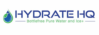 HYDRATE HQ BOTTLEFREE PURE WATER AND ICE + logo