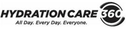 HYDRATION CARE 360 ALL DAY. EVERY DAY. EVERYONE. logo