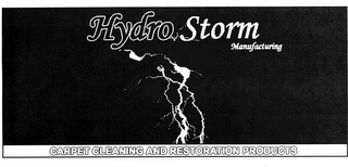 HYDRO STORM MANUFACTURING CARPET CLEANING AND RESTORATION PRODUCTS logo