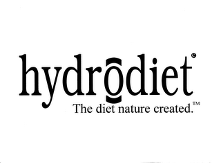 HYDRODIET THE DIET NATURE CREATED. logo