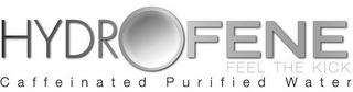 HYDROFENE FEEL THE KICK CAFFEINATED PURIFIED WATER logo