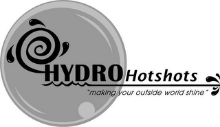 HYDROHOTSHOTS "MAKING YOUR OUTSIDE WORLDSHINE" logo