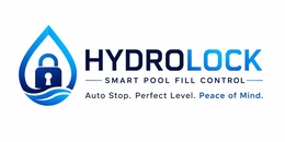 HYDROLOCK SMART POOL FILL CONTROL AUTO STOP. PERFECT LEVEL. PEACE OF MIND. logo