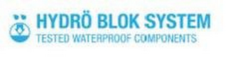 HYDRÖ BLOK SYSTEM TESTED WATERPROOF COMPONENTS logo