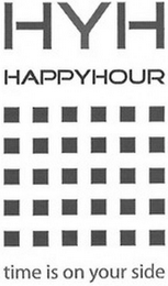 HYH HAPPYHOUR TIME IS ON YOUR SIDE logo