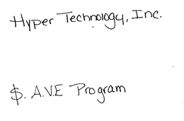 HYPER TECHNOLOGY, INC. $ A.V.E. PROGRAM logo