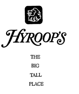 HYROOP'S THE BIG TALL PLACE logo