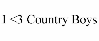 I <3 COUNTRY BOYS logo