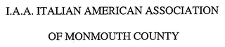 I. A. A. ITALIAN AMERICAN ASSOCIATION OF MONMOUTH COUNTY logo
