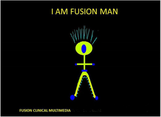 I AM FUSION MAN FUSION CLINICAL MULTIMEDIA logo