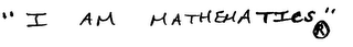 "I AM MATHEMATICS logo