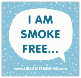 I AM SMOKE FREE... WWW.USAQUITSMOKING.COM logo