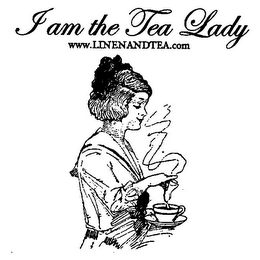 I AM THE TEA LADY WWW.LINENANDTEA.COM logo
