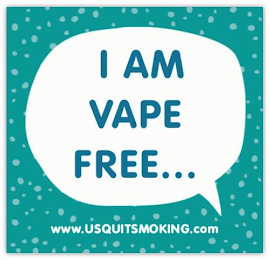 I AM VAPE FREE... WWW.USAQUITSMOKING.COM logo