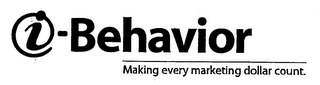 I-BEHAVIOR MAKING EVERY MARKETING DOLLAR COUNT. logo