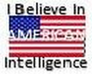 I BELEIVE IN AMERICAN INTELLIGENCE logo
