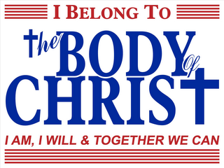 I BELONG TO THE BODY OF CHRIST I AM, I WILL & TOGETHER WE CAN logo
